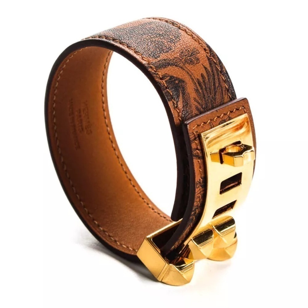 Hermes Leather Collier De Chien Medor Tattoo Bracelet T3 RARE  NWOT - Picture 2 of 16